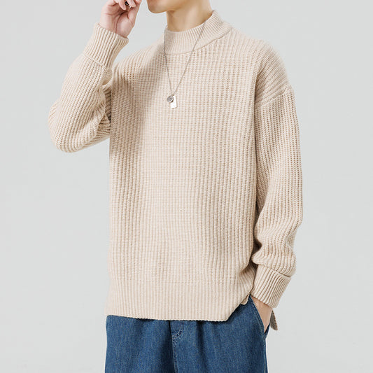 Cozy Half-High Neck Knit Sweater