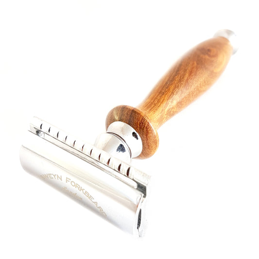 Safety Razor with a Wooden Handle