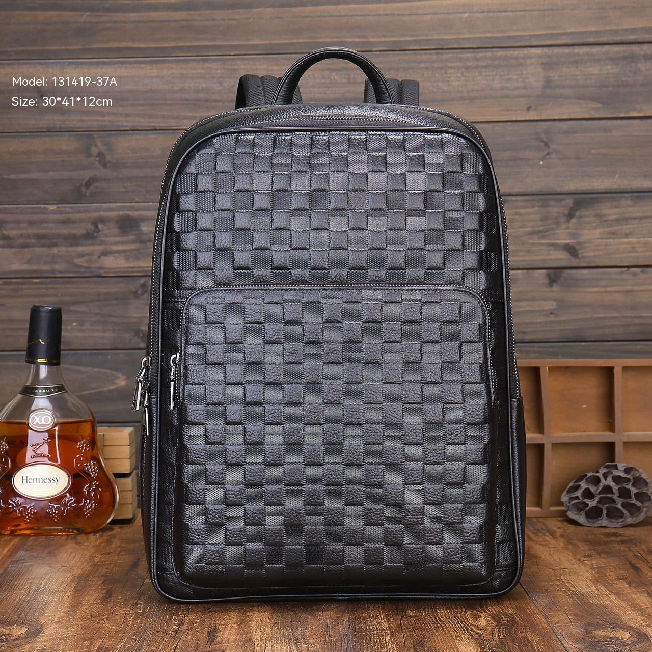 Large Capacity Cowhide Leather Backpack